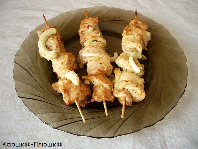 Brochetas de pollo en brochetas (Airfryer Brand 35128)