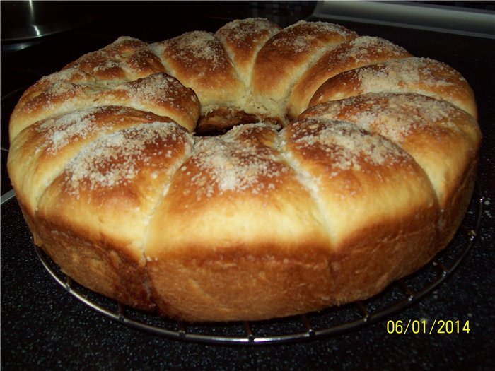 Pastel de manzanilla con streusel