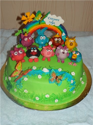 Cakes based on the cartoon Smeshariki