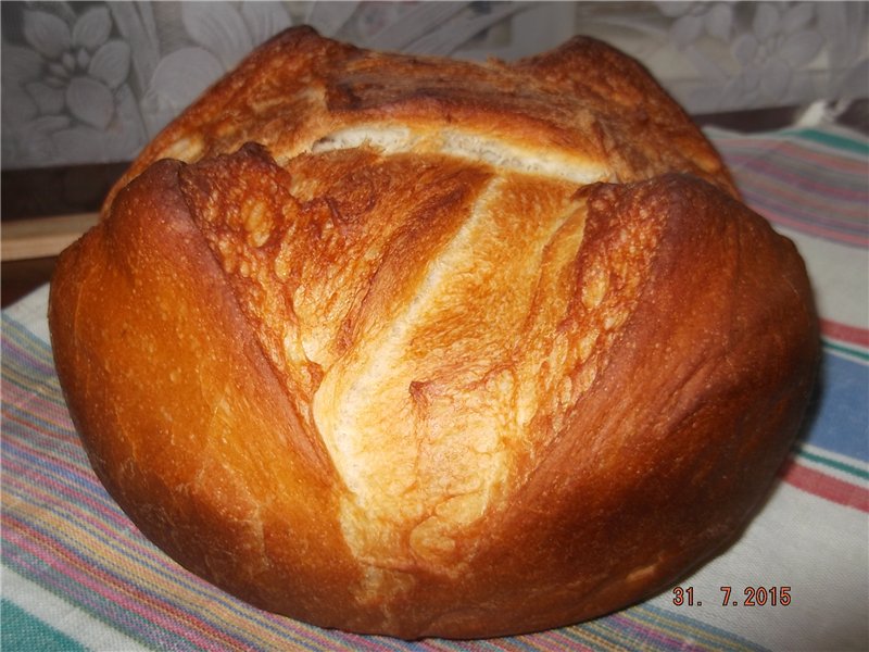 Cuban bread (in the oven)