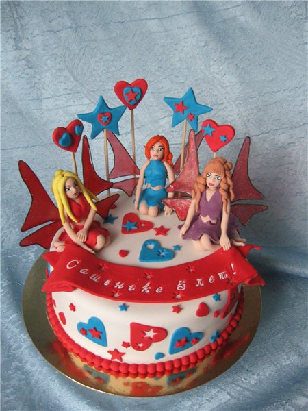 Torte con fate basate sul cartone animato Winx e altri