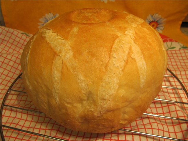 Pane di grano su pasta matura (autolievitazione)