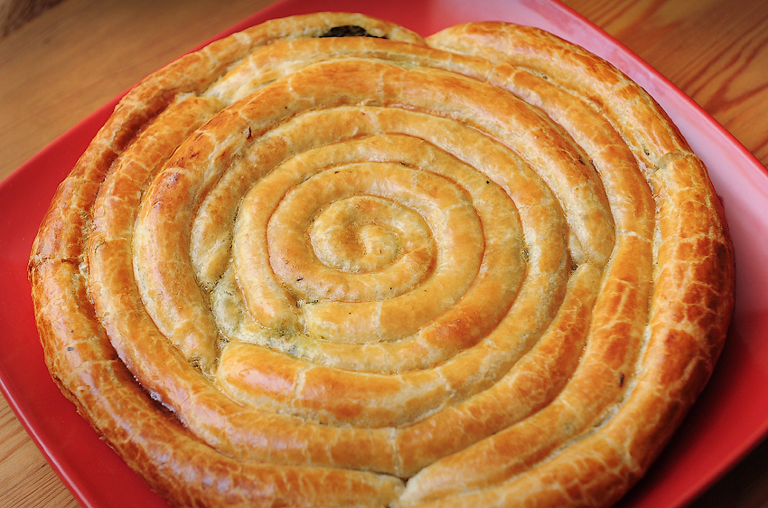 Snail cheese pie