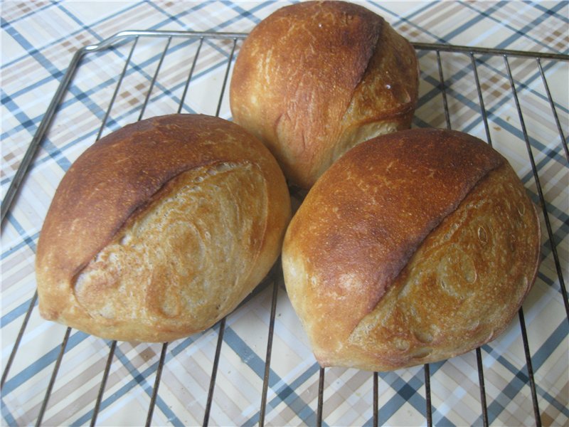 Pane di fattoria con pasta vecchia