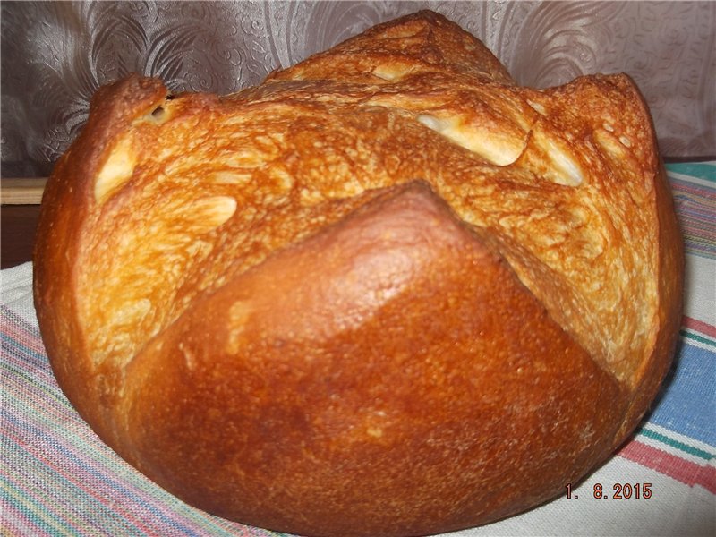 Cuban bread (in the oven)