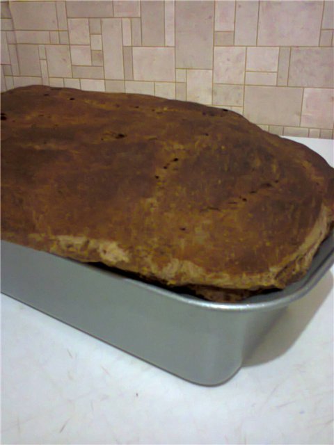 Rye-wheat (60/40) honey-malt bread (oven)