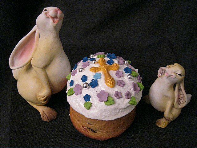 Examples of decorating Easter cakes and Easter