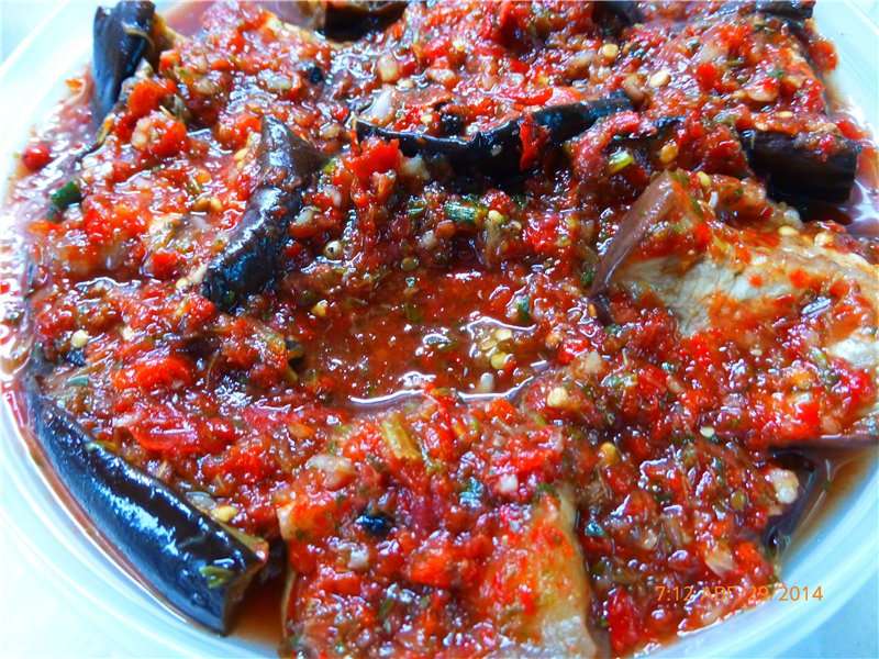 Ingelegde aubergines van Kudesnitsa