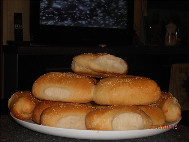 Baguettes franceses de massa vella