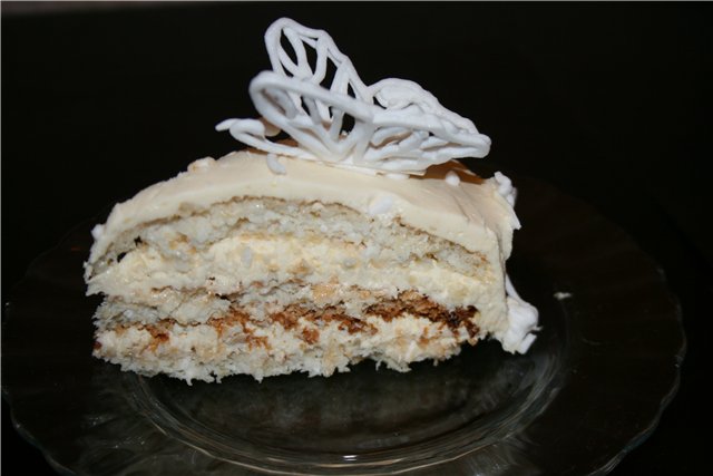 Torta Rafaello con cioccolato bianco