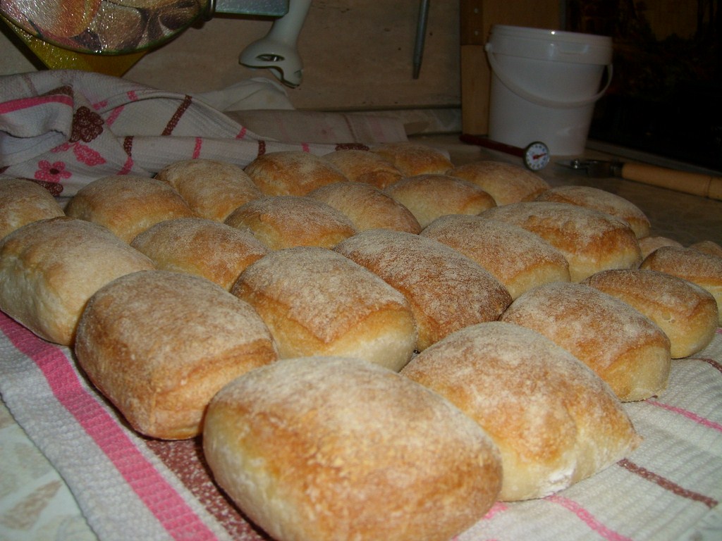 Olive dough panini with cold dough