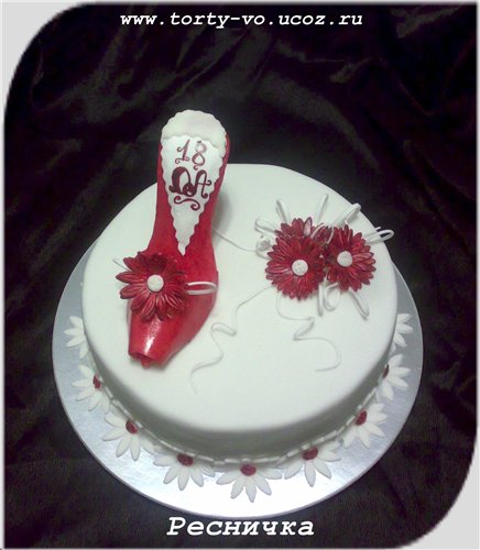 Mga cake na may sapatos