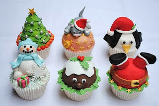 Engelse kerst cupcake