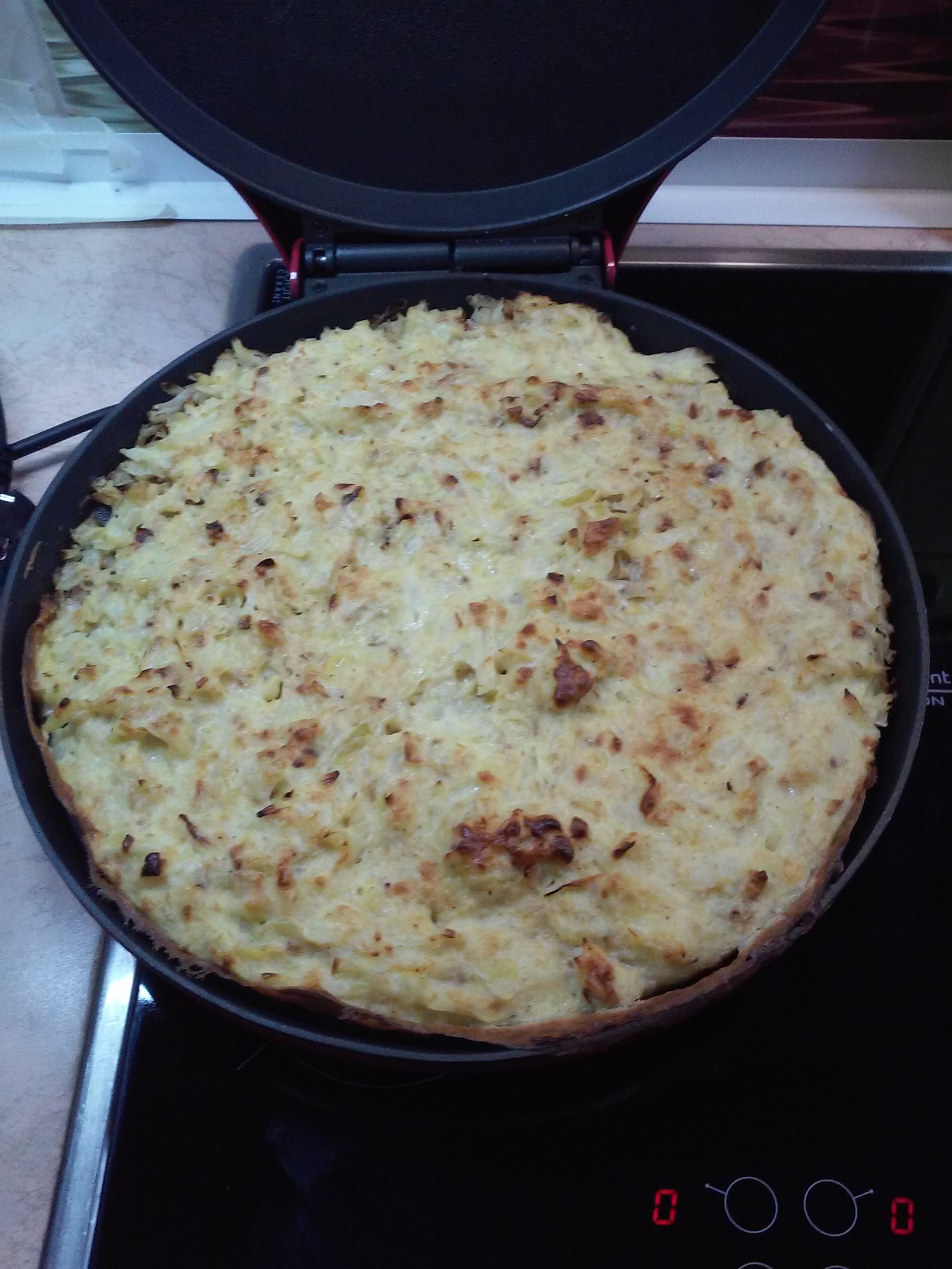 Cabbage casserole in Princess Pizza Maker