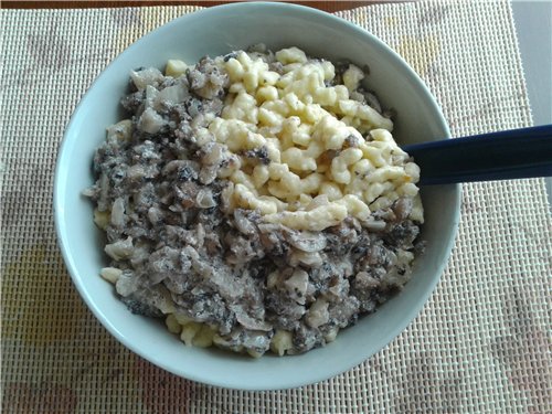 Spaetzle (Spetzle). Főzés alapjai.