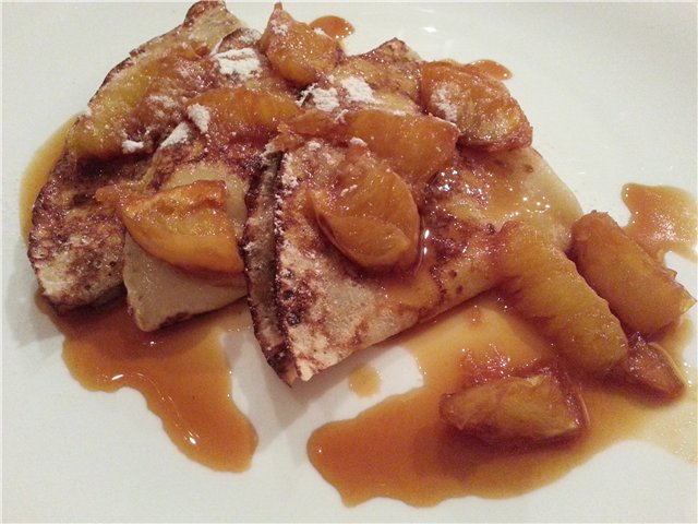 Frittelle di dessert Crepe francese Suzette