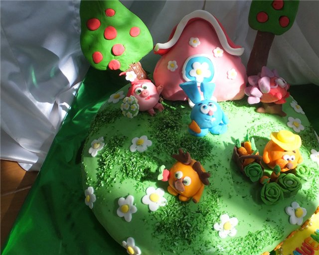 Cakes based on the cartoon Smeshariki