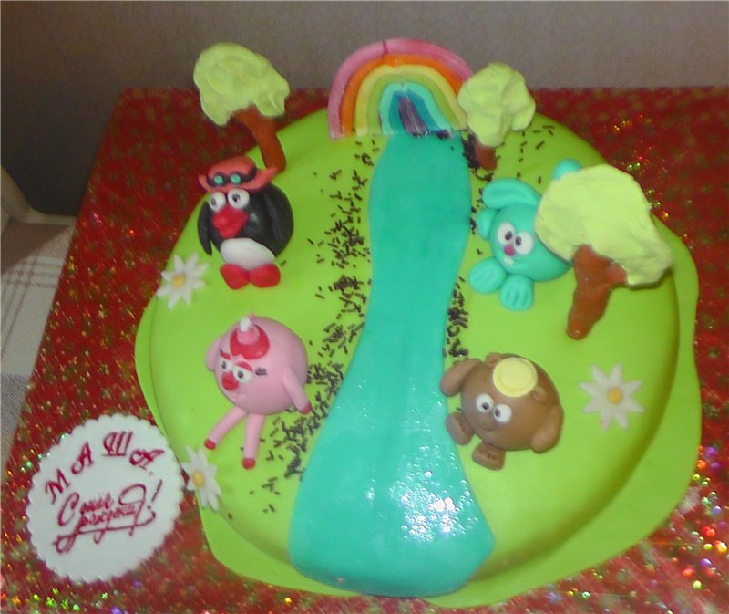 Cakes based on the cartoon Smeshariki