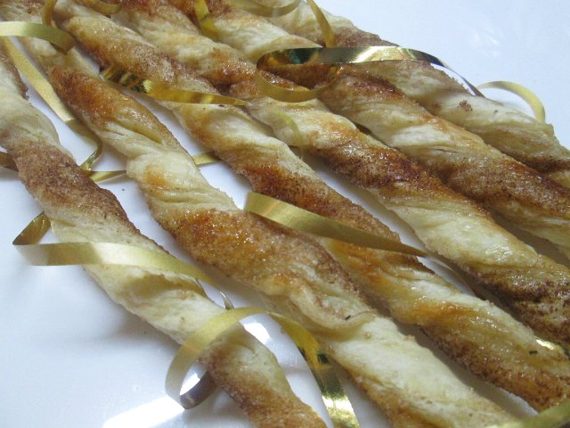 Homemade Cinnamon Twists and Cheese Straws - cheese straws