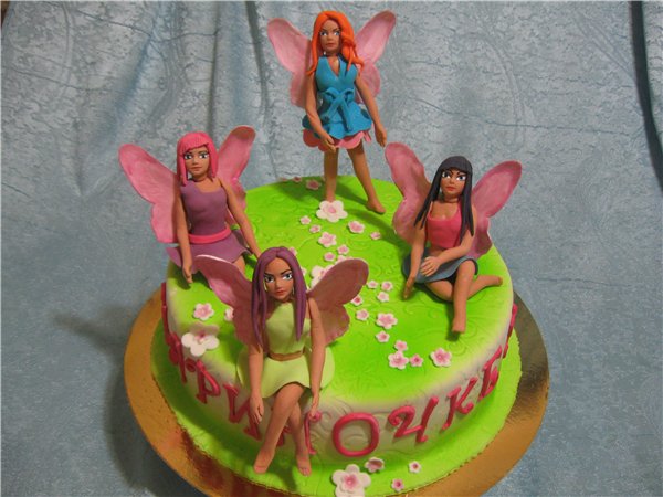 Torte con fate basate sul cartone animato Winx e altri