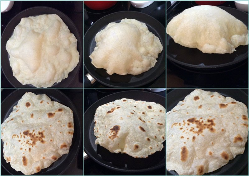 Meksikanske tortillas (tortillas) i en stekepanne og i Tortilla Maker av lu_estrada