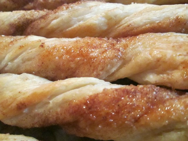 Homemade Cinnamon Twists and Cheese Straws - cheese straws