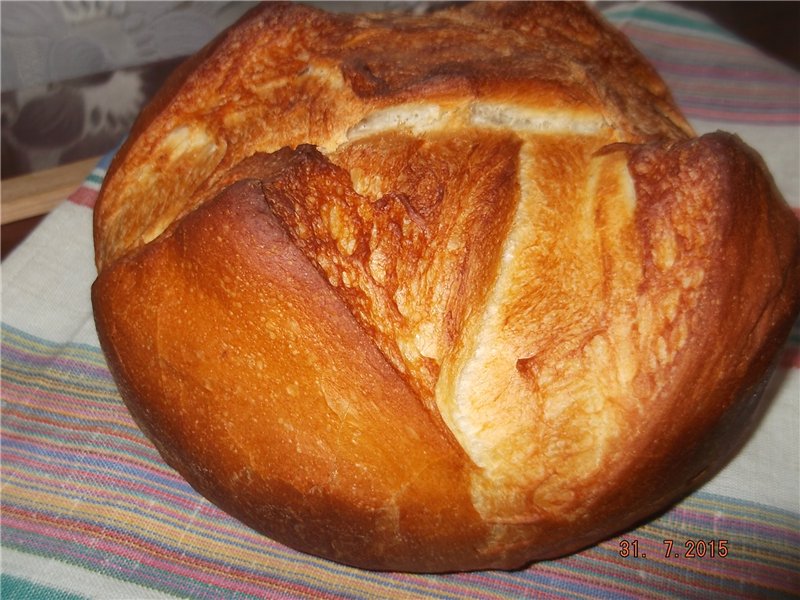 Cuban bread (in the oven)