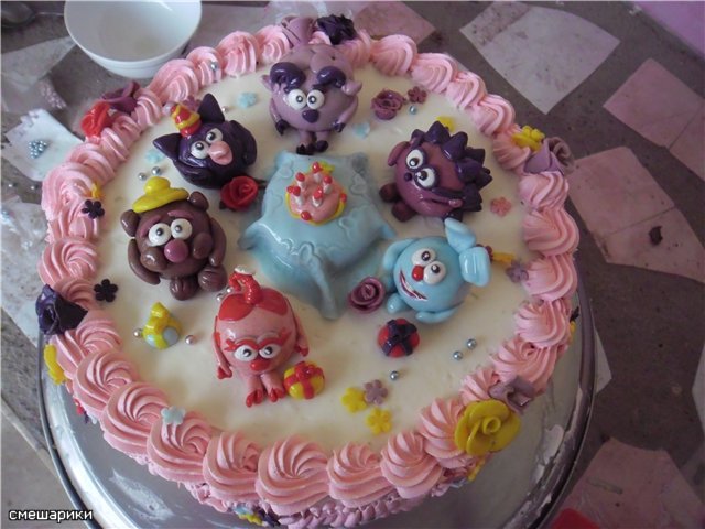 Cakes based on the cartoon Smeshariki