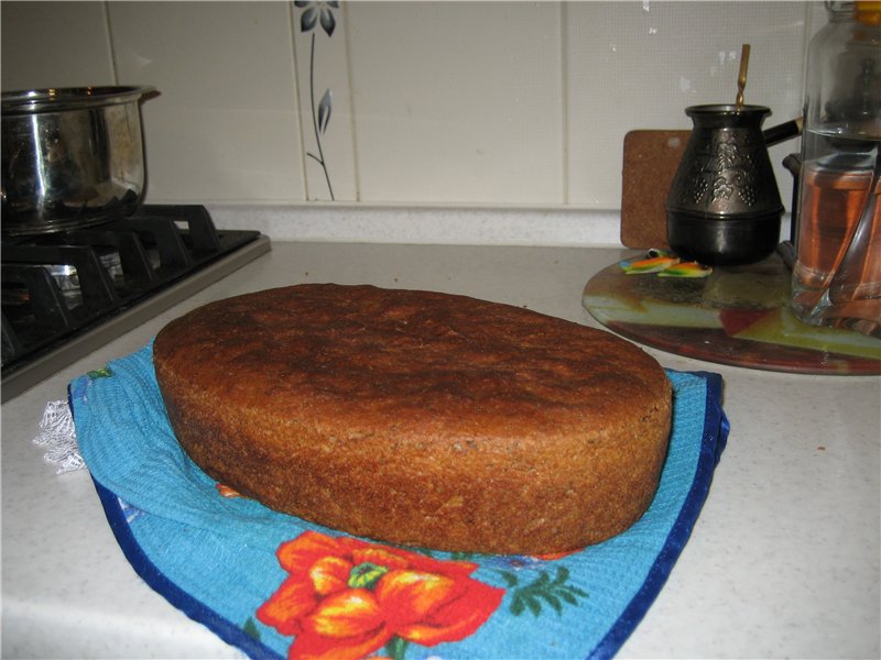 Sourdough rye bread in a bread maker