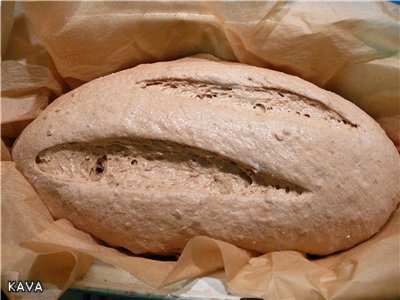 Airy sourdough bread