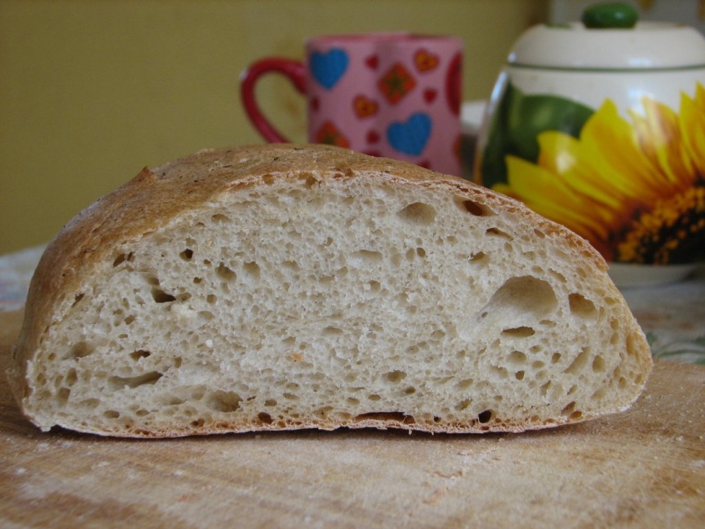 Sourdough bread in the oven