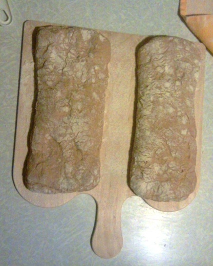 Ciabatta, ciabatta biga in de oven