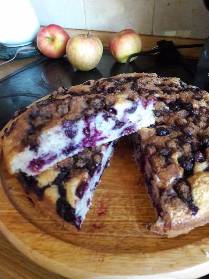 Torta di mirtilli in un modo diverso