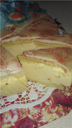 Pastel de leche de pájaro en gelatina (de la revista Rabotnitsa)