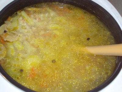 Sopa de bolets amb xampinyons en una cuina multicoca marca 701