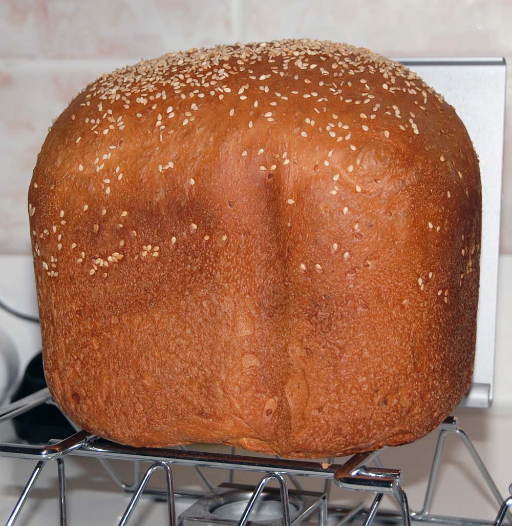 Pane al sesamo con miele e latte (macchina per il pane)