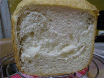 French bread in a bread maker