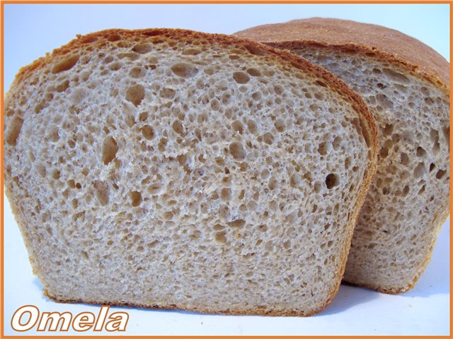 Pane con farina integrale e mela al forno