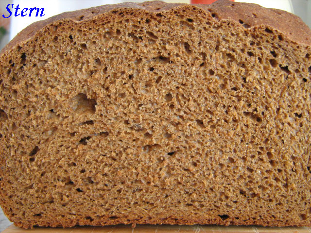 Whole-grain rye-wheat bread on dough Accelerated