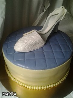 Mga cake na may sapatos