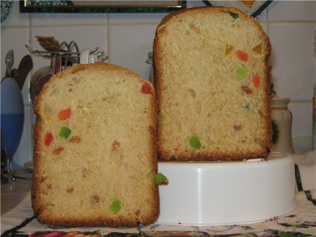 Pastís de pasta vienesa en una màquina de fer pa