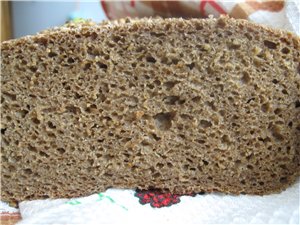 Sourdough rye bread in a bread maker