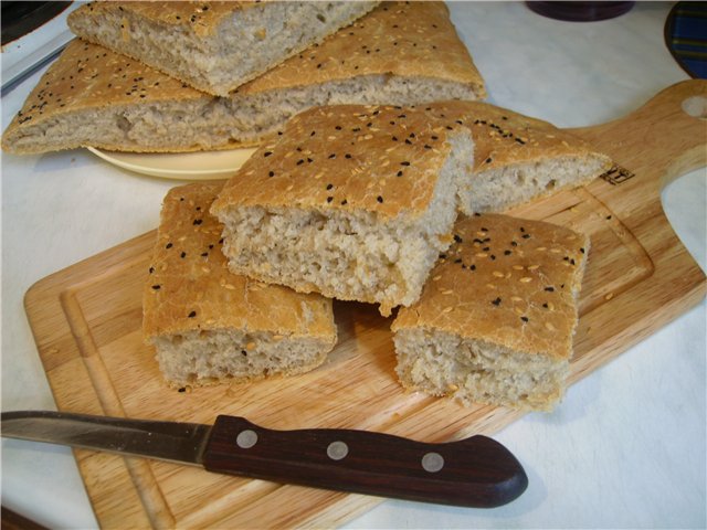 Focaccia con masa madre