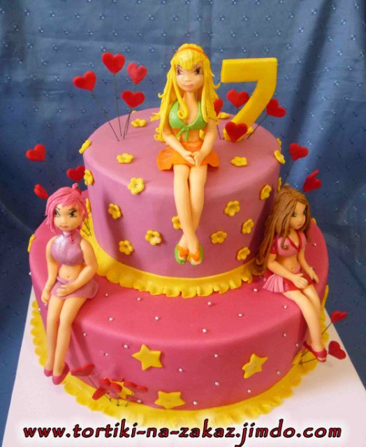 Torte con fate basate sul cartone animato Winx e altri