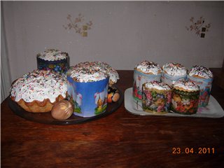 Kulich עם Myasoedovskaya בתנור (כיתת אמן)