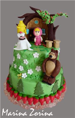 Cakes based on the cartoon Masha and the Bear