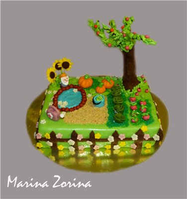 City. Garden. Country house. Vegetable garden (cakes)