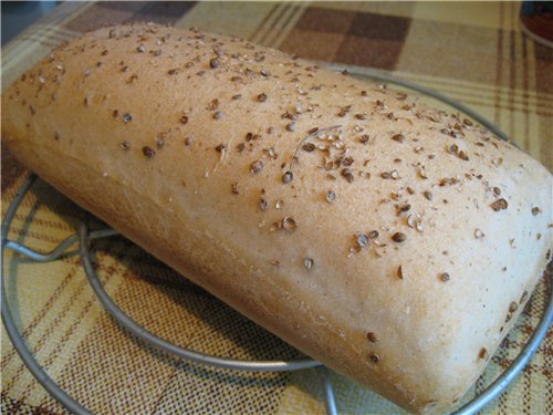 Pan de masa madre en el horno