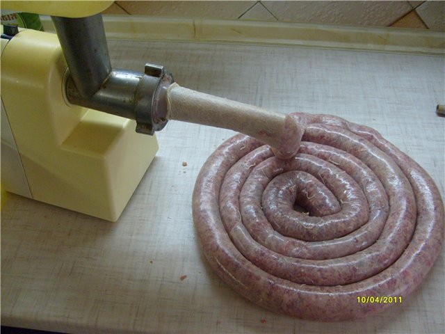 Salchicha en casa