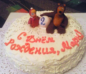 Cakes based on the cartoon Masha and the Bear